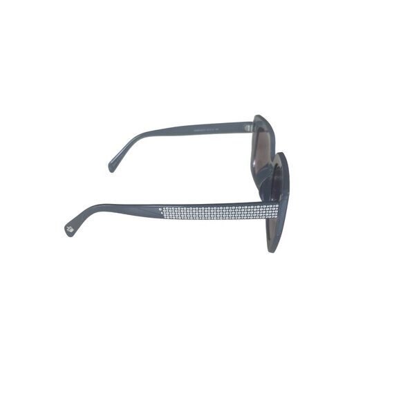 Juicy Gray Oversized Square Frame Sparkling Rhinestone Sunglasses NWOT - Picture 3 of 4